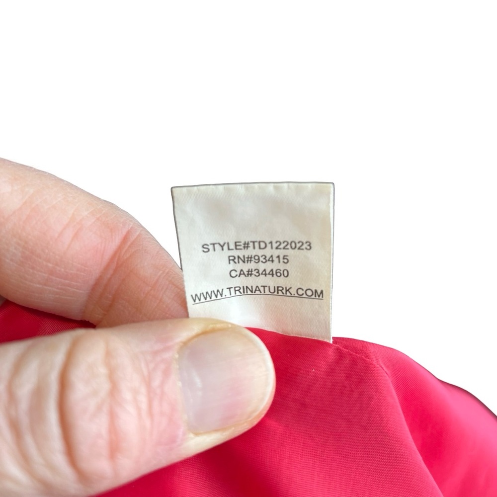 Trina Turk Pink One Shoulder Cocktail Dress - Picture 9 of 10